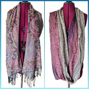 Modern Expressions Multicolor Paisley Scarf Bundle Of 2
